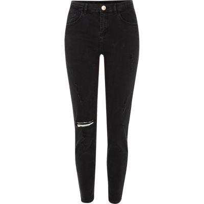 River Island Womens Distressed Alannah Relaxed Skinny Jeans