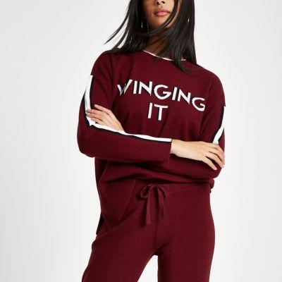 River Island Womens 'winging It' Knit Sweat Sweater