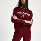 River Island Womens 'winging It' Knit Sweat Sweater