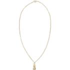 River Island Womens Gold Tone Chunky Chain Pineapple Necklace