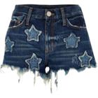 River Island Womens Wash Star Patch Denim Hot Pants