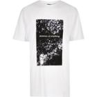 River Island Mens White Design Forum Printed Longline T-shirt
