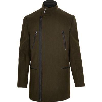 River Island Mens Smart Wool-blend Winter Coat