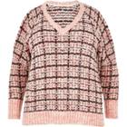 River Island Womens Plus Checked Cold Shoulder Sweater