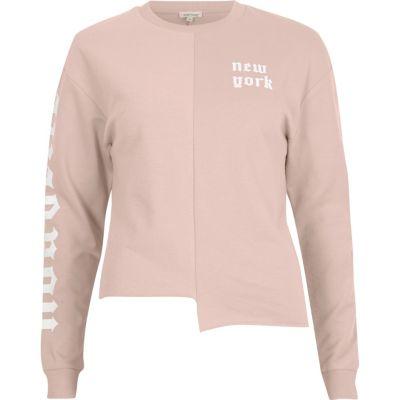 River Island Womens 'new York' Print Splice Sweatshirt