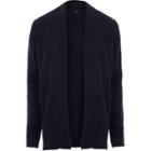 River Island Mens Open Front Rib Knit Cardigan