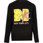 River Island Mens 'nyc' Print Sweatshirt