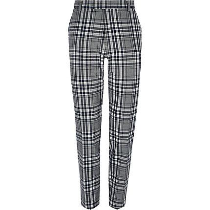 River Island Mens Big And Tall Plaid Smart Pants