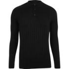 River Island Mens Rib Knit Muscle Fit Polo Shirt