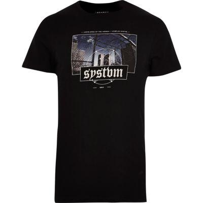 River Island Mens Systvm Print T-shirt