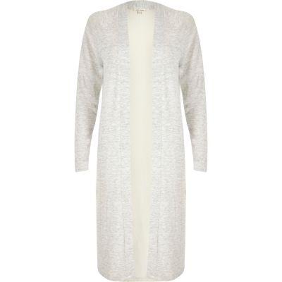 River Island Womens Chiffon Back Longline Knit Cardigan