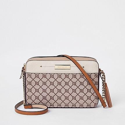 River Island Womens Ri Monogram Boxy Cross Body Bag