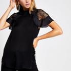 River Island Womens Lace Sleeve Shell Top