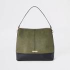 River Island Womens Contrast Faux Suede Slouch Bag