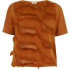 River Island Womens Fringe Detail Boxy T-shirt