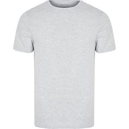 River Island Mens Big And Tall Marl Slim Fit T-shirt