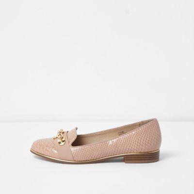 River Island Womens Chain Snake Embossed Slippers