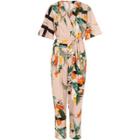 River Island Womens Tropical Wrap Tie Waist Jumpsuit