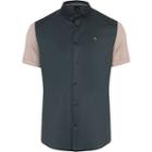 River Island Mens Big And Tall Colour Block Slim Fit Shirt