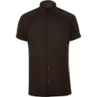 River Island Mens Short Sleeve Popper Shirt