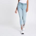 River Island Womens Amelie Mid Rise Skinny Split Hem Jeans