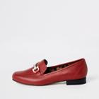 River Island Womens Wide Fit Leather Snaffle Loafers