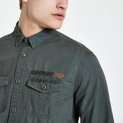 River Island Mens Superdry Long Sleeve Shirt