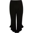 River Island Womens Plus Frill Hem Cropped Trousers