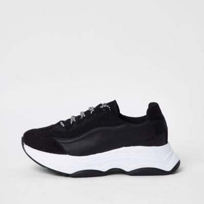 River Island Womens Chunky Platform Lace-up Trainers
