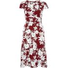 River Island Womens Floral Print Open Back Midi Tea Dress