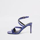 River Island Womens Patent Asymmetric Strappy Sandals
