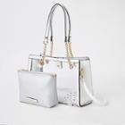 River Island Womens White Perspex Inner Pouch Tote Bag
