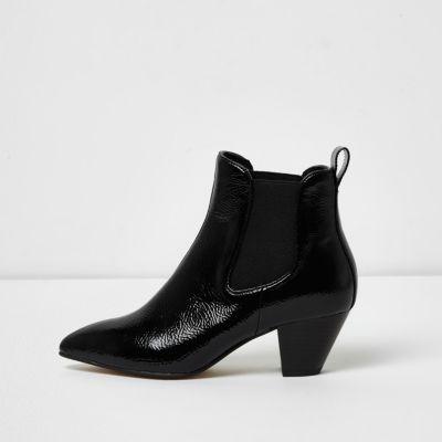 River Island Womens Patent Western Ankle Boots