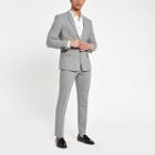 River Island Mens Herringbone Skinny Fit Suit Pants