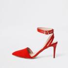 River Island Womens Double Buckle Mid Heel Court Shoes