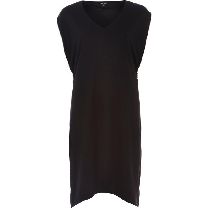 River Island Womens V-neck Zip Side Shift Dress