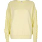 River Island Womens Frill Sleeve Sweatshirt