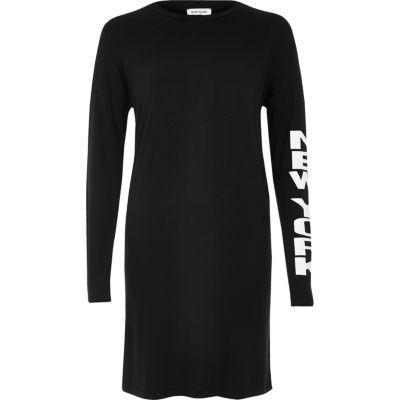 River Island Womens Sleeve Print Longline Top