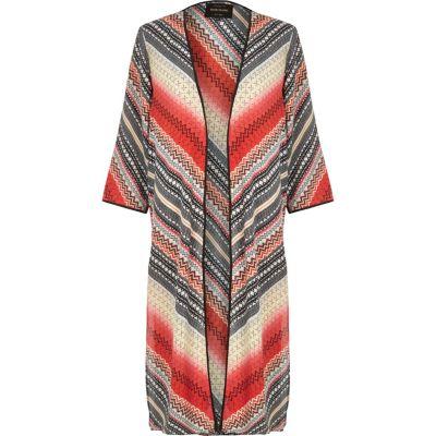 River Island Womens Aztec Print Longline Kimono