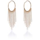 River Island Womens Gold Tone Drape Hoop Earrings