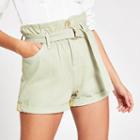 River Island Womens Mom Paperbag Belted Shorts