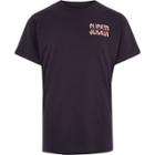 River Island Mens Washed 'slicker' Chest Print T-shirt