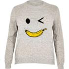 River Island Womens Plus Knit Banana Man Sweater