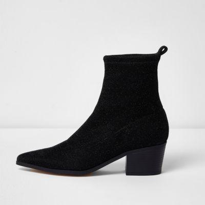 River Island Womens Lurex Glitter Boots