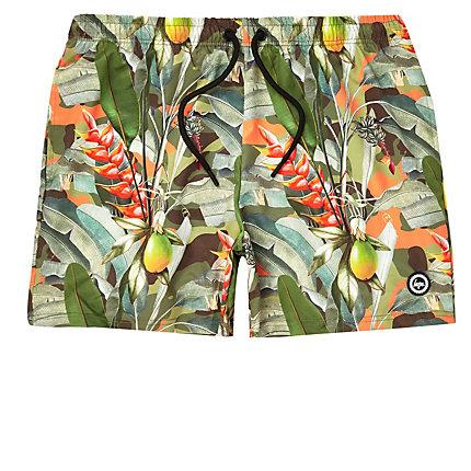 Mens Hype Tropical Print Swim Shorts