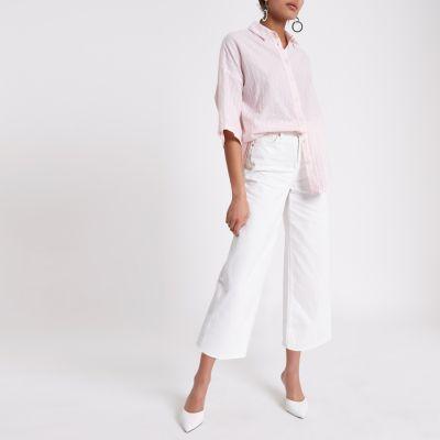 River Island Womens Stripe Oversized Short Sleeve Shirt
