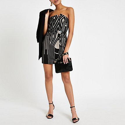 River Island Womens Printed Bodycon Dress