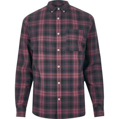 River Island Mens Check Long Sleeve Shirt