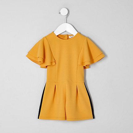 River Island Mini Girls Frill Sleeve Tape Romper