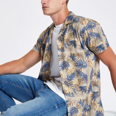 River Island Mens Jack And Jones Originals Hawaiian Shirt